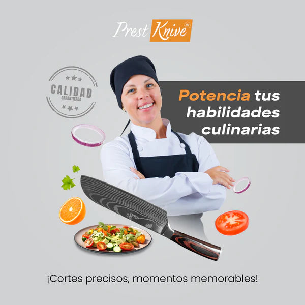 CUCHILLO CHEF PREMIUM + KIT DE COCINA (GRATIS) - Stock Agotando